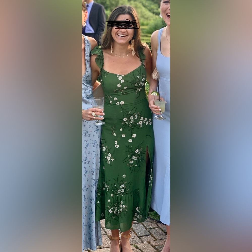 like-new green REFORMATION dress sz2